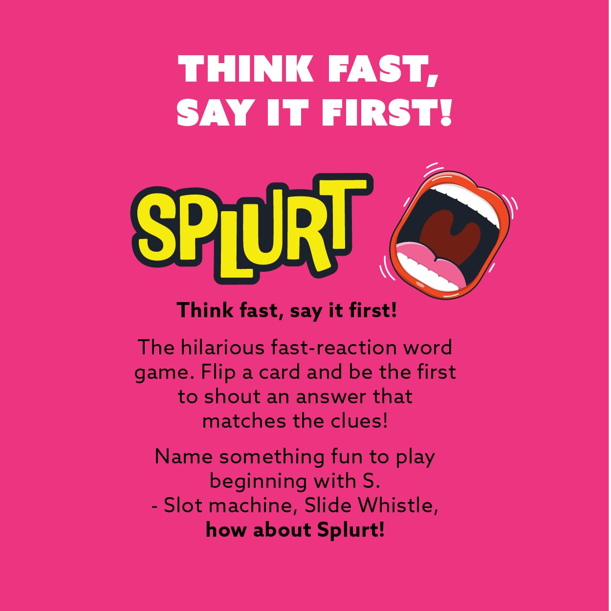 Gamewright Party to Go - Splurt - Fast-Paced Card Game for Ages 10+, 2-8 Players, Model 1302