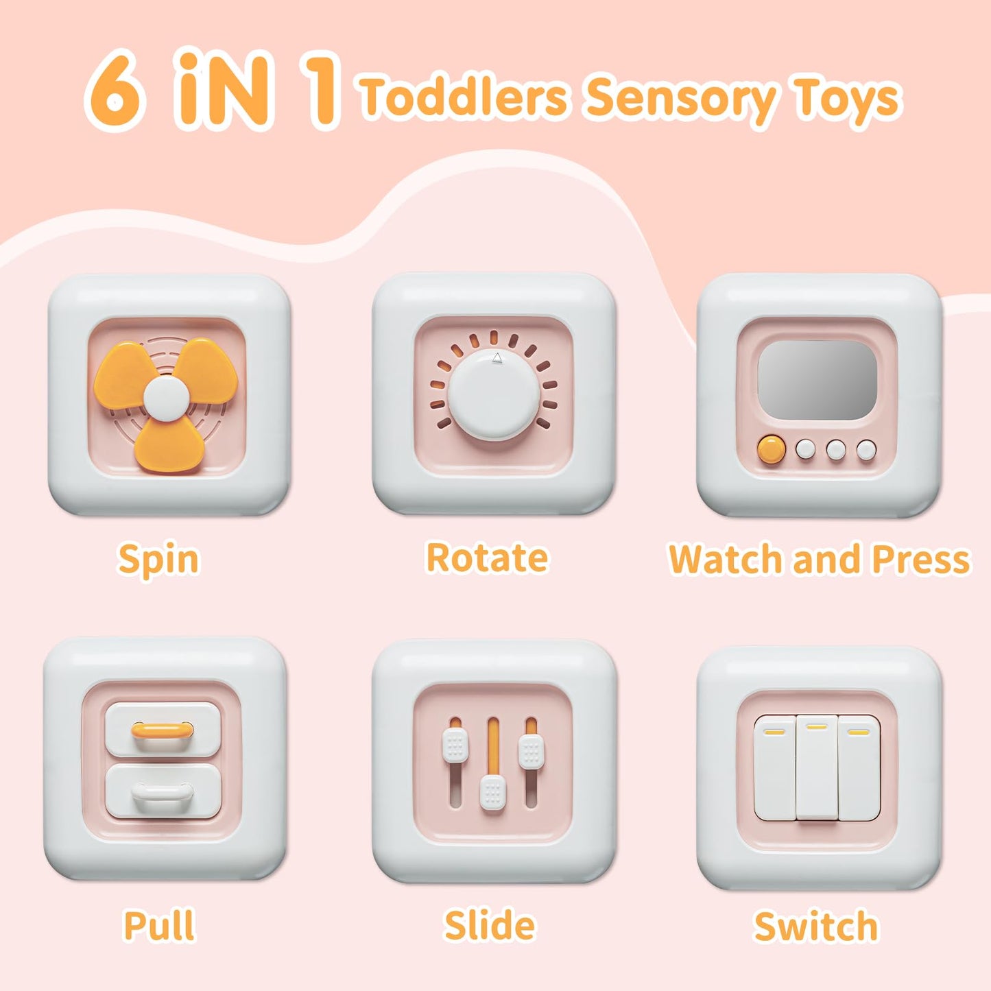 Montessori Toys For 1 Year Old, Baby Busy Board For Toddler 1-3, Activity Cube Travel Airplane Toys For Babies 12-18 Months,Chri