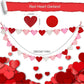 2Pc Valentines Day Banner 110inch, Valentines Day Decor for Home, Heart Shaped Burlap Valentines Garland Decorations for Mantle