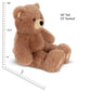 Vermont Teddy Bear Cuddly Soft Brown Bear Stuffed Animal, 18 Inch Plush, Model VTB-23846-AMZ