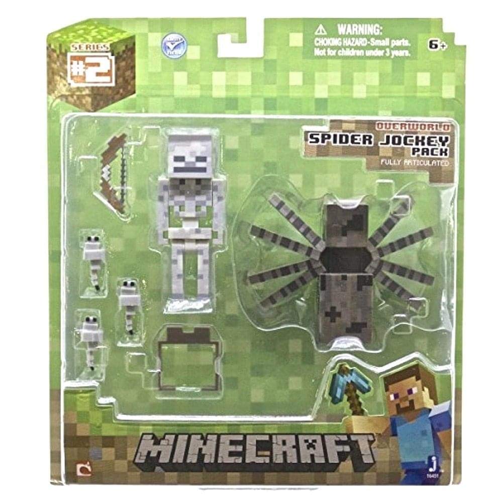 Minecraft Spider Jockey Pack - Multi Color Plastic Model 16451