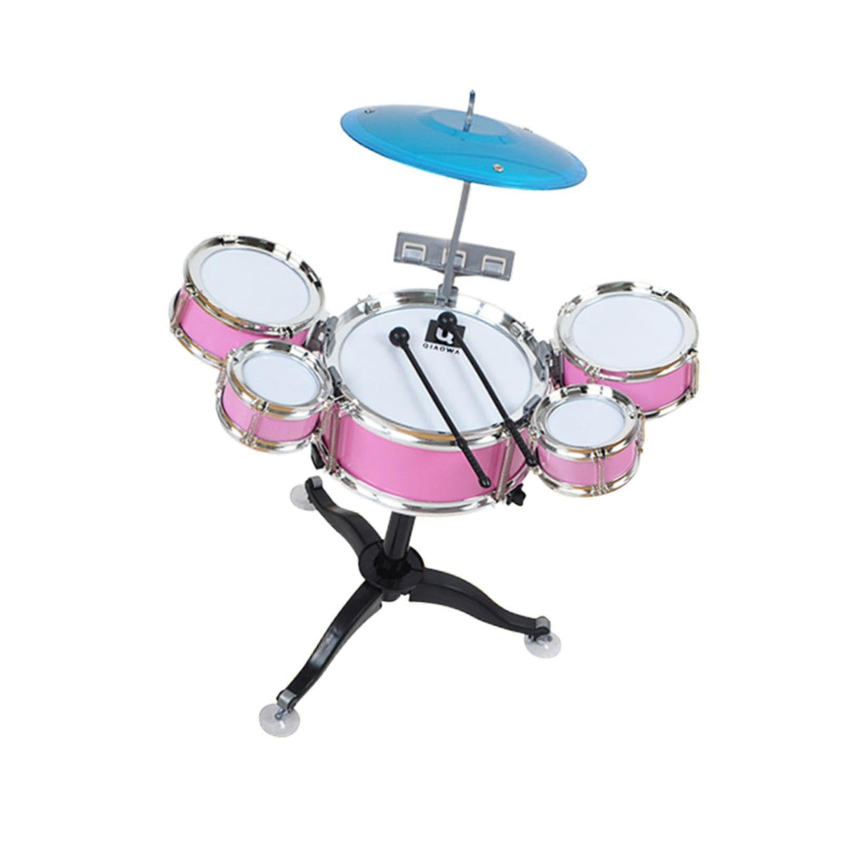Club BollywoodKids Drum Set Compact Jazz Drum Kit For Boys Girls Concert Stage Performance Pink|Musical Instruments & Gear|Percu
