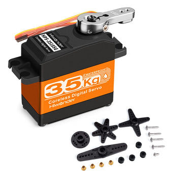 35KG High Torque Coreless Servo Motor Metal Gear Digital and Stainless Steel Gear Servo for Robotic DIY, RC Car Control Angle 18