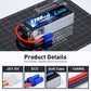 Zeee 4S Lipo Battery 3700mAh 60C 14.8V Soft Case Battery with EC5 Plug for RC Airplane Helicopter RC Boat UAV Drone FPV RC Car T