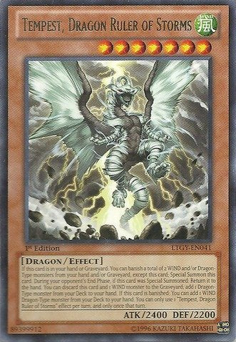 Yu-Gi-Oh! - Tempest, Dragon Ruler Of Storms (Ltgy-En041) - Lord Of The Tachyon Galaxy - 1St Edition - Rare