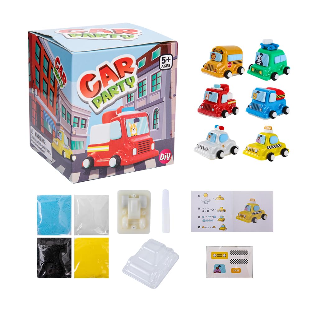 Handgup Exploratory Diy Clay Pullback Car Set For Creative Kids  Handmade Craft Kit, Handicraft ChildrenS Blind Box