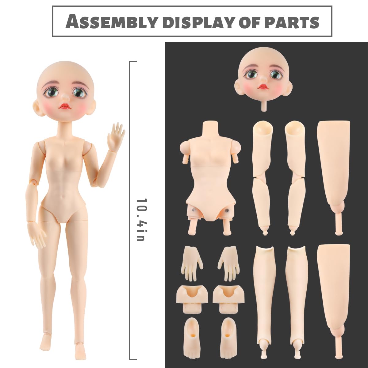 Ucanaan Bjd Doll 1/6 Sd Dolls 10 Inch Comes With A Full Costume, Shoes And Wig, Five Pairs Of Hands And Replaceable Eyes. Best G