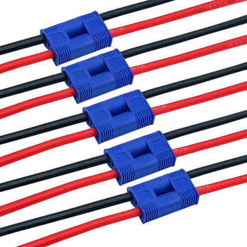 5Pairs EC3 Plug Connector Female and Male Deans with 14AWG 10cm Silicon Wire for RC Lipo Battery Cable Drone