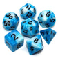 Dnd Polyhedral Dice Set Blue & White Dice For Dungeon And Dragons D&D Rpg Coc Role Playing Games Tabletop 7-Die Set With Dice Ba