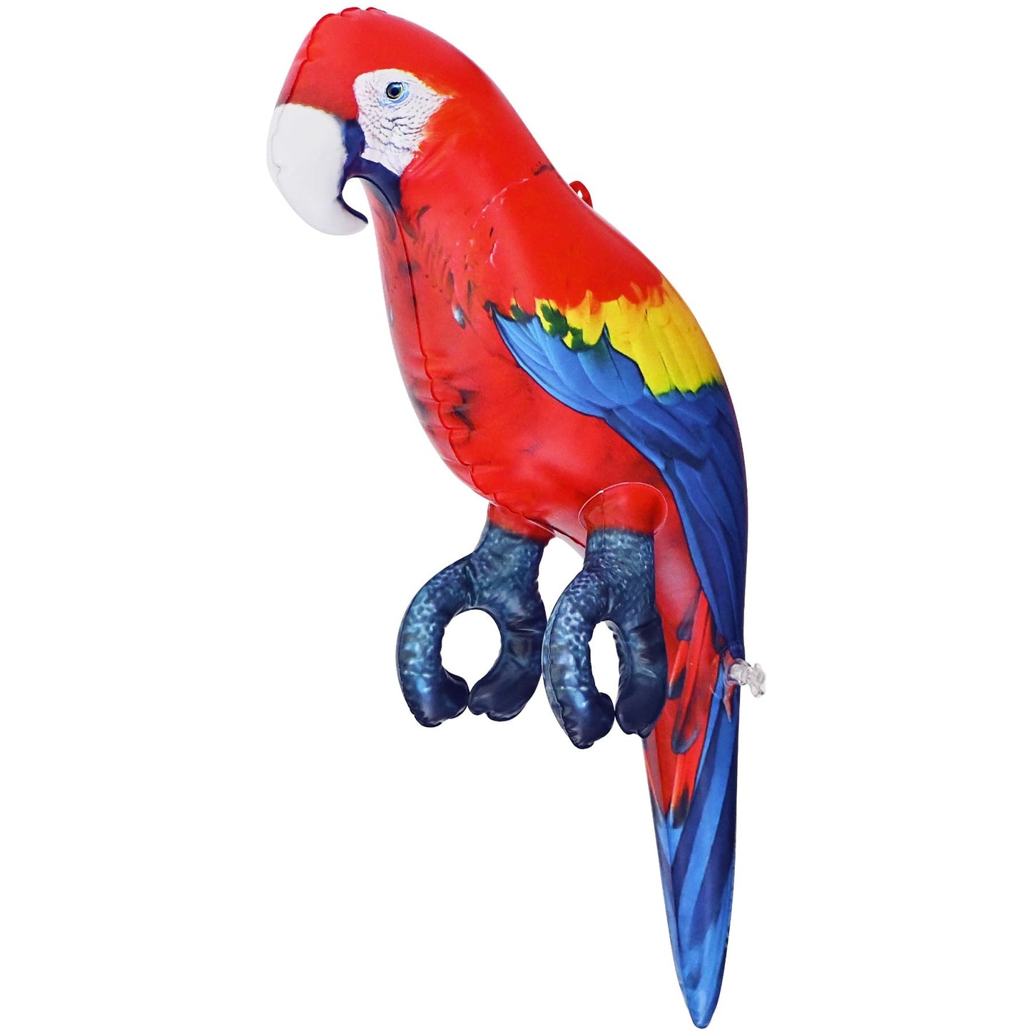 Jet Creations 24 Inflatable Scarlet Macaw Parrot Red, Yellow, Blue Animal Figure for Decor, Play, Livestock Party, Birthday,Kids