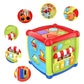 Multifunctional 6In1 Educational Learning Cube: Blocks, Clock, Alphabet Tree & Music For Kids, Music, Shapes, And Vehicles For