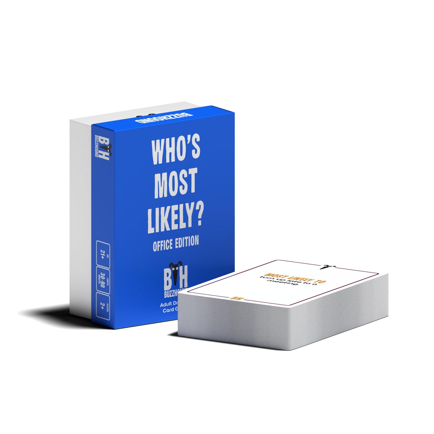 BuzzHound Whos Most Likely to Office Game - 60-Card Set for Team Bonding & Office Parties - Fun and Hilarious Icebreaker Game fo