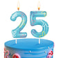 Conelist Sponge 25th Birthday Number Candle for Cake Cute Flower Cloud Decorations Cupcake Toppers Cartoon Numeral Birthday Cake