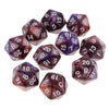 Yiotfandoll 10PCS Polyhedral Dice D20 Dice 20mm Acrylic 20 Sided Dice Game Dice for RPG MTG DND Dice Table Games (Coffee Purple)