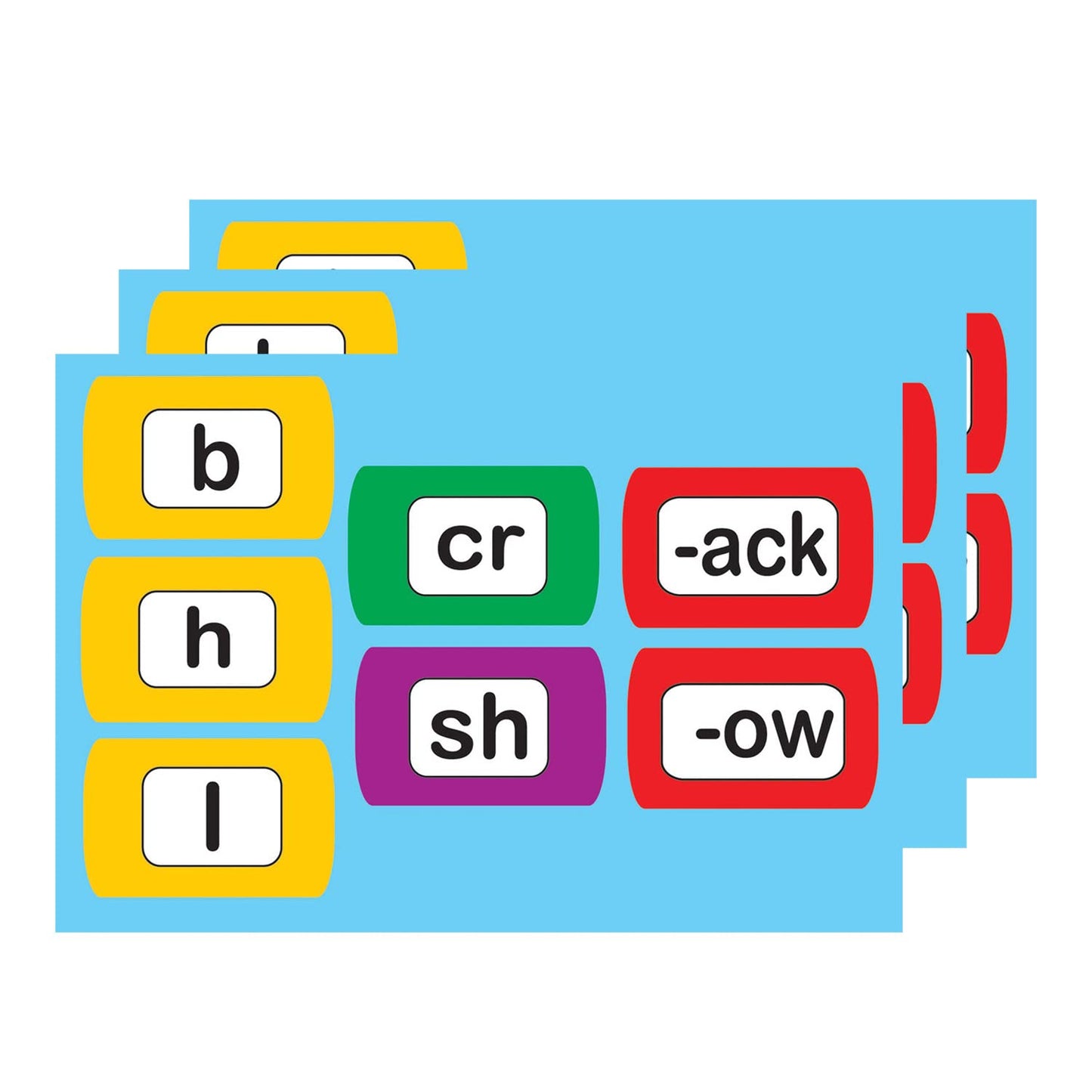 Ashley Productions Die-Cut Magnetic Foam Word Chunking, 100 Pieces Per Pack, 3 Packs