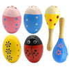 Wooden Easter Eggs Shakers Toys, Maracas Kids Hand Percussion Shakers Percussion Musical For Party Favors Kids Easter Basket Stu
