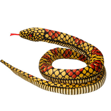 Giant Snake Plush, Stuffed Animal Snake Toy, Birthday Gifts For Boys And Girls (Yellow, 110 Inch)