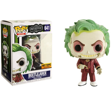 Beetlejuice (Hot Topic Exc): Fun Ko Pop! Movies Vinyl Figure & 1 Compatible Graphic Protector Bundle (641 - 30359 - B)