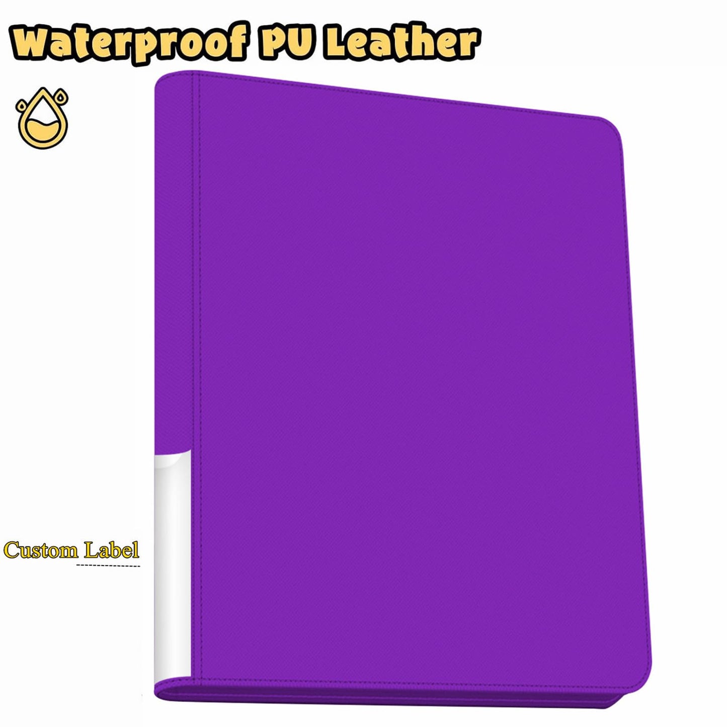 20 Pockets Card Binder  Trading Card Binder  enhanced Side Loading TCG Card  1280+ Card Collection Binder for MTG  Yugi  Hoke Cards and Cards Sleeve  Card Holder Binders (20Pockets-Purple)