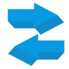 Arrow Floor Sticker Blue 10''  5'' Directional Floor Decal Self-Adhesive Removable Waterproof Arrow Vinyl Sign 20 Pcs