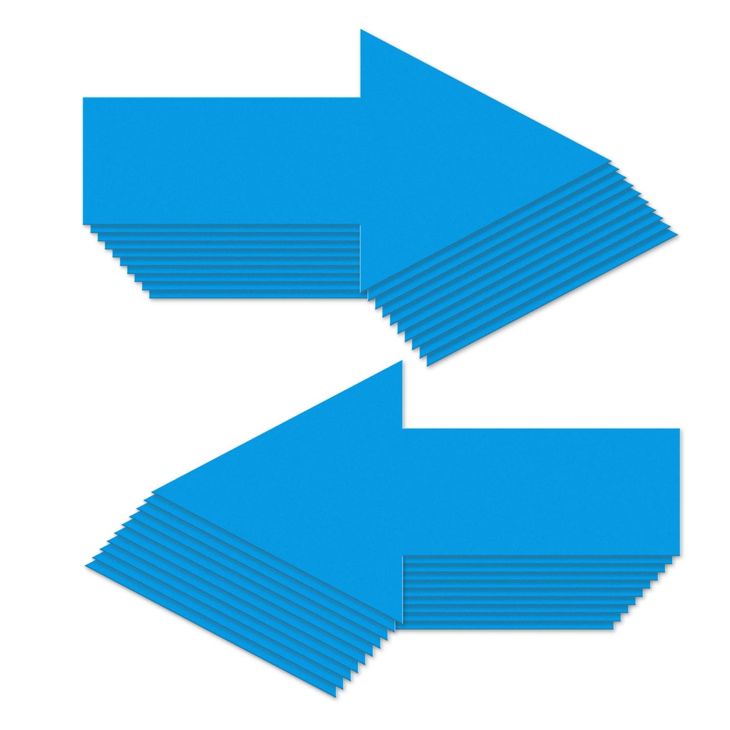 Arrow Floor Sticker Blue 10''  5'' Directional Floor Decal Self-Adhesive Removable Waterproof Arrow Vinyl Sign 20 Pcs