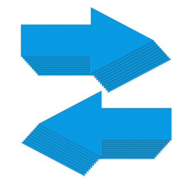 Arrow Floor Sticker Blue 10''  5'' Directional Floor Decal Self-Adhesive Removable Waterproof Arrow Vinyl Sign 20 Pcs