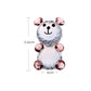 H&D Pink 3D Little Bear Crystal Figurine Paperweights Glass Xmas Decor