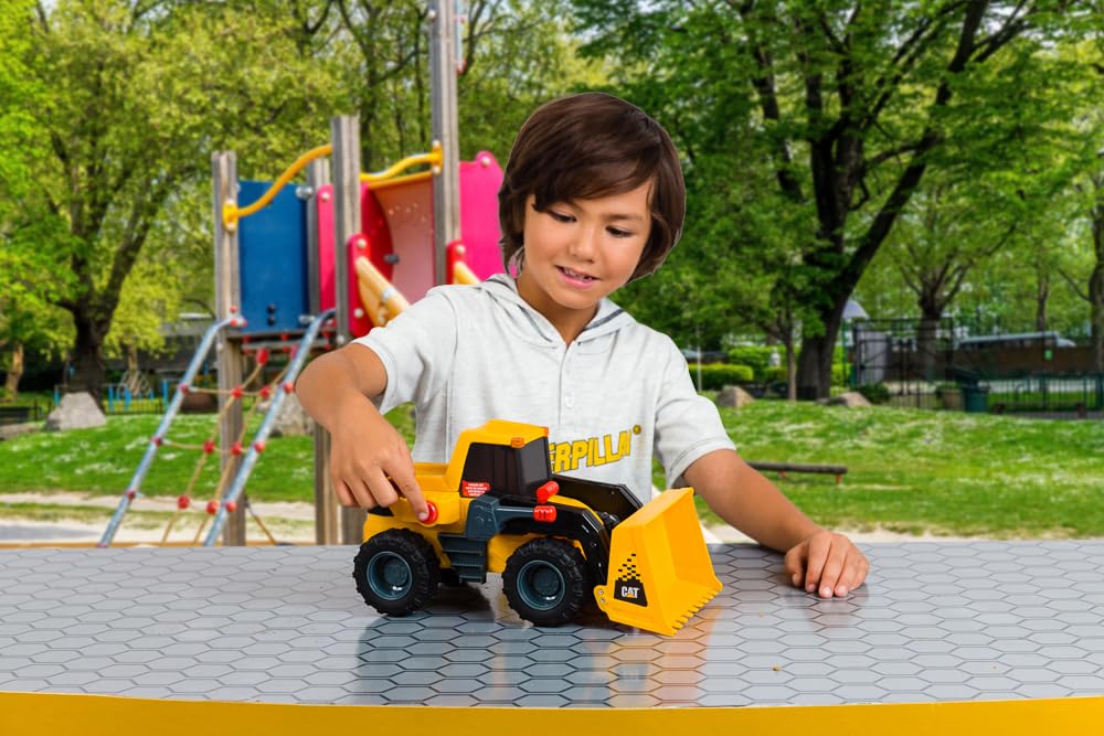 CAT Construction Toys, CAT Construction 11.5'' Power Haulers 2.0 Wheel Loader, Lights and Sounds, Ages 3 and up