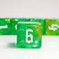 10 Pc D6 Dice 16Mm Acrylic Dice Set For Rpg Mtg Dnd Dice Table Games And Board Games (Green)