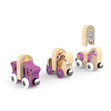 Orbrium 68 Pcs Fantasy Kingdom Adventure Wooden Train Set In Wooden Storage Box Unisex Children Toys Girls Boys 3 4 5 6 7 Years Compatible With Thomas, Brio, Melissa And Doug, Imaginarium, Ikea