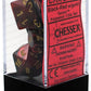 Chessex Manufacturing 26433 Cube Gemini Set Of 7 Dice - Black & Red With Gold Numbering