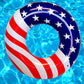 Inflatable Pool Floats - Avocado Pool Raft, Peach Pool Float, Gold Glitter Pool Float (Usa Flag)