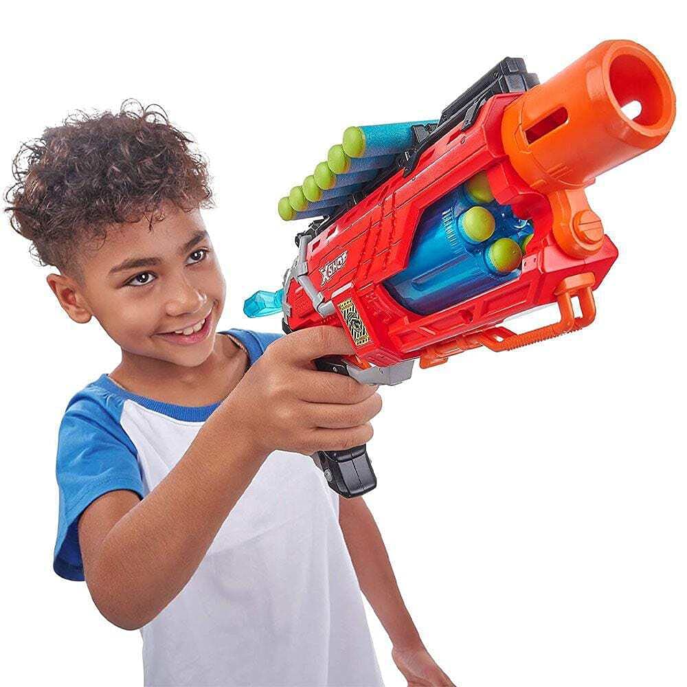 Xshot Dino Attack Dino Striker Foam Dart Blaster (16 Darts, 4 Eggs) By Zuru (4866)