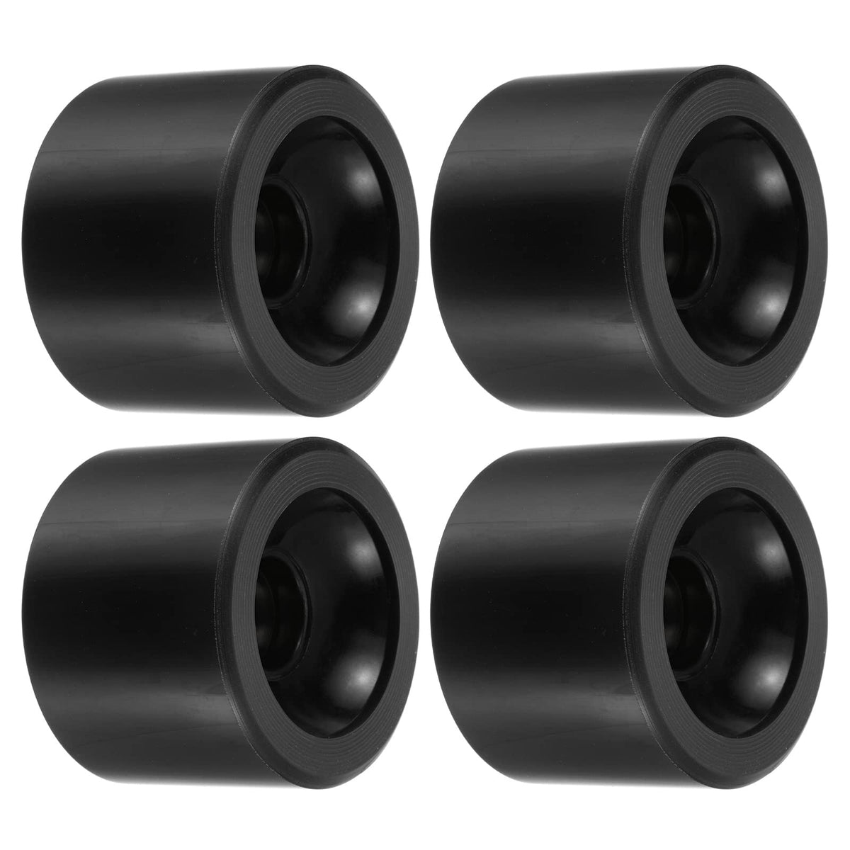 PATIKIL 70mm 78A Longboard Wheel Soft, 4 Pack Cruiser Wheels Street Wheels for Skateboards Skateboard Wheel Replacement PU, Blac