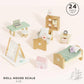 Le Toy Van - Sugarplum Wooden Bedroom Set | Dolls House Accessories Play Set For Dolls Houses | Girls And Boys Doll House Furnit