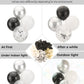 Haolongfa Black And Silver Balloons,12 Inch 60Pcs Black White Silver Confetti Balloons,Metallic Silver Latex Balloons For Gradua