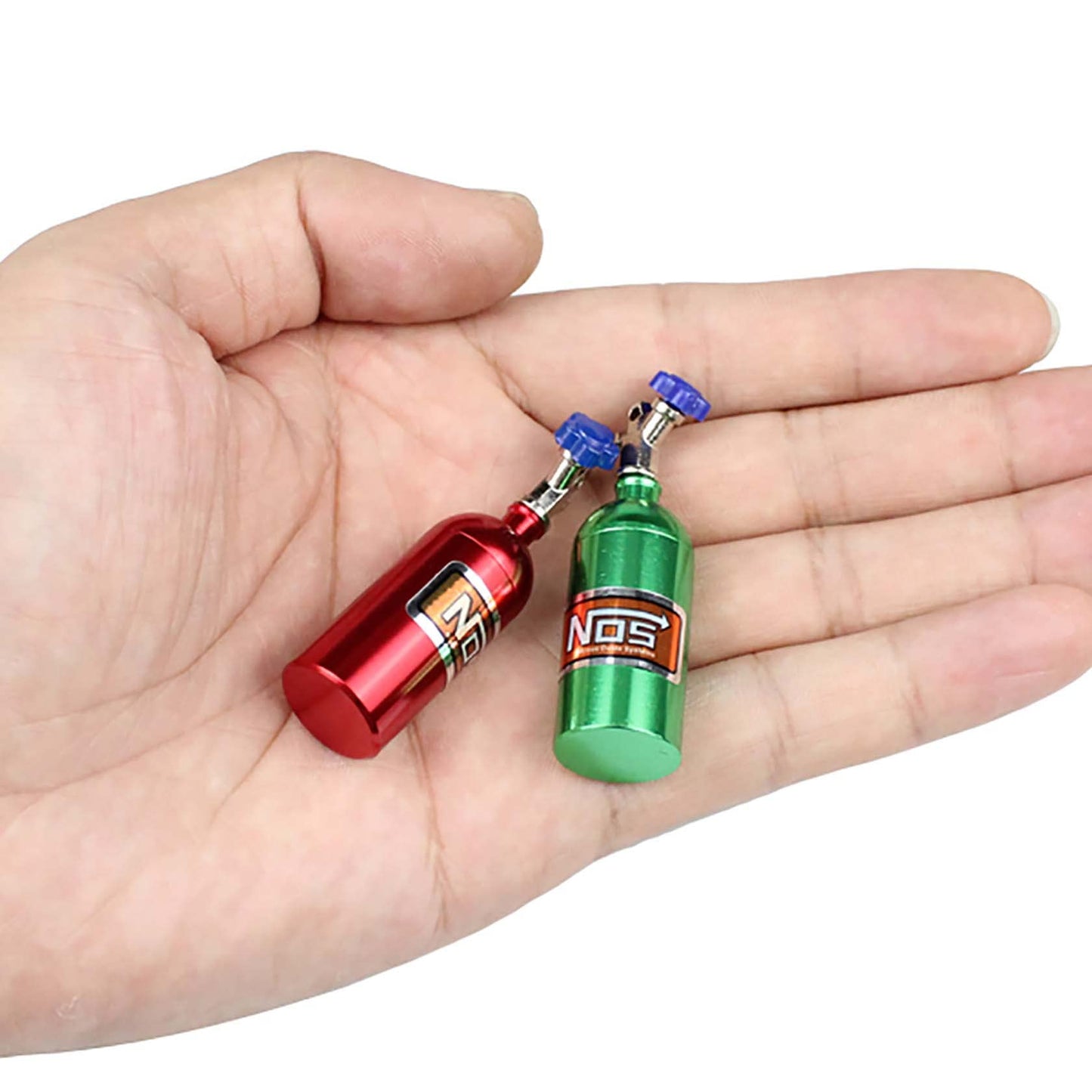 Lafeina 2Pcs Simulation Nitrogen Nos Bottle Decoration Accessories For 1:10 Rc Crawler Car Trx4 Scx10 90046 D90 D110 Tf2 (Red)