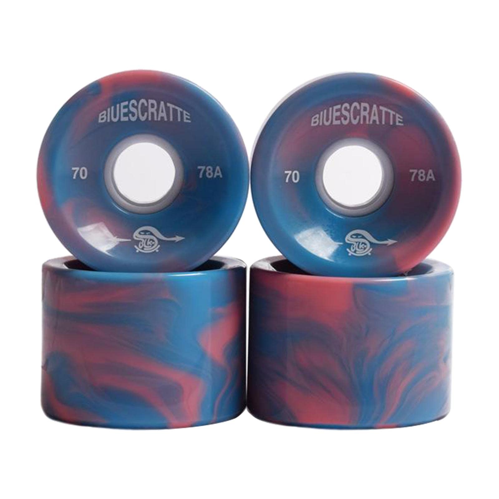 UJEAVETTE 4X 78A Hardness Skateboard Wheels 70X51Mm Longboard Roller Parts Multi