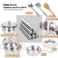 Pretend Play Kitchen Cooking Toys with Stainless Steel Cookware Play Pots and Pans Set