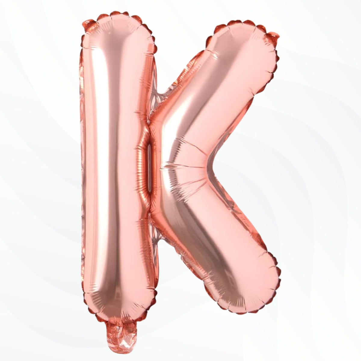 Flyloons Rose Gold K Letter Foil Balloon Alphabets Balloons Perfect for Birthday Decoration Items, Anniversary, Bachelorette, We