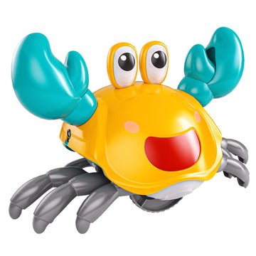 TEMI Crawling Crab Baby Toy for 36 Months - Sensory Walking Musical Toys, Infant Toys 36 Months, Dancing Moving Crab with Obstac