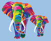 Elftoyer Paint By Numbers For Kids & Adults & Beginner , Diy Canvas Painting Gift Kits For Home Decoration - Colorful Elephants 16 X 20 Inch (Without Framed)