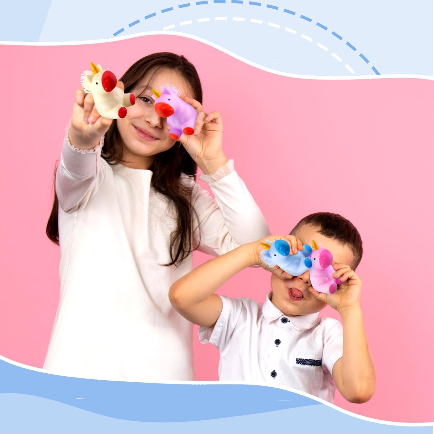 Meooeck 12 Pcs Unicorn Stress Relief Toys Stress Balls for mature-themed Small Animal Fun Squeeze Cute Fidget Toys for Birthday Party Office Christmas Stocking Stuffer Gift ADHD Autism Anxiety