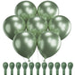 Mr. Pen Metallic Green Balloons, 12 Inch, 54 Pack, Rubber Birthday Party Balloons, Balloon Arch Decor