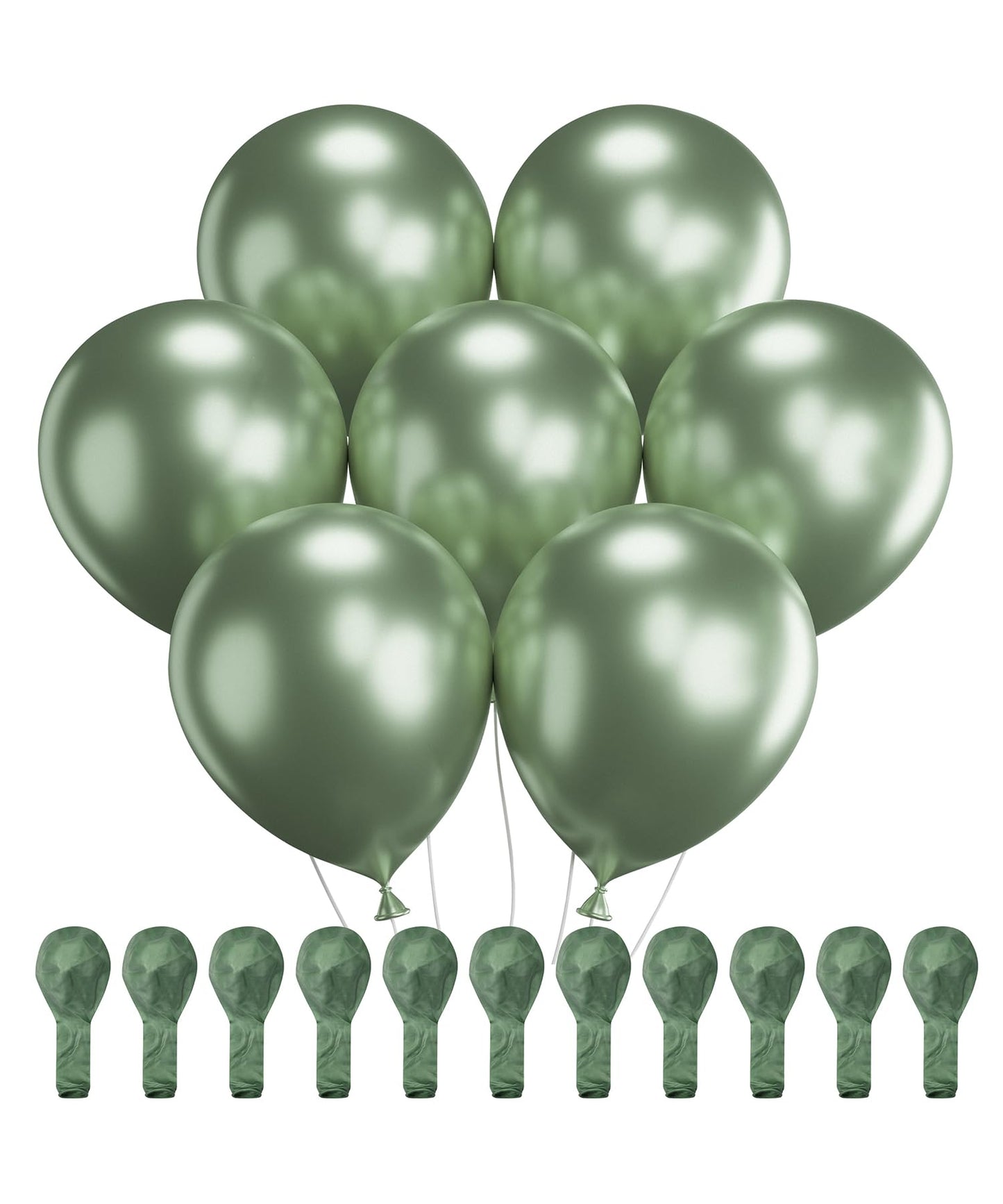 Mr. Pen Metallic Green Balloons, 12 Inch, 54 Pack, Rubber Birthday Party Balloons, Balloon Arch Decor