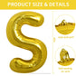 Toniful 40 Inch Large Gold Letter S Balloons Helium Balloons,Foil Mylar Big Balloons For Birthday Party Anniversary Supplies Dec