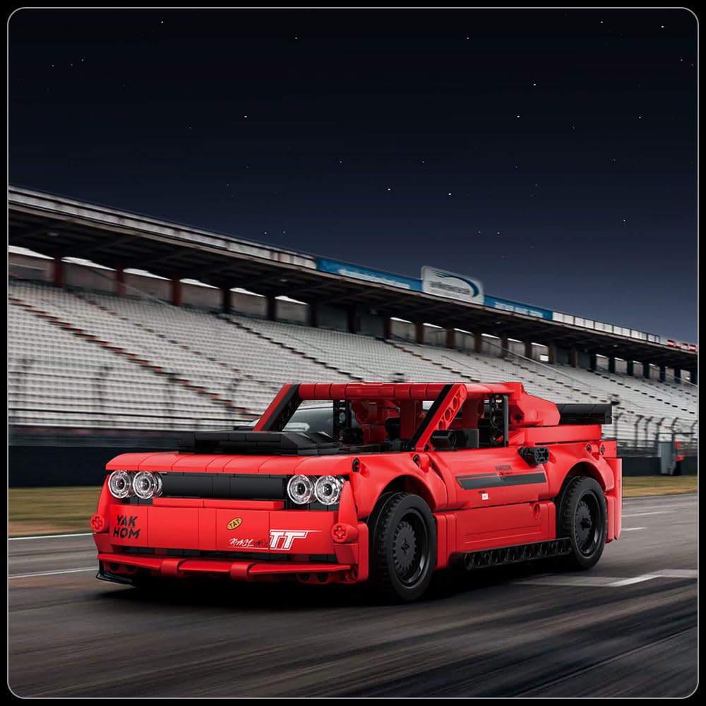 Mould King Challenger Hellcat Super Car Model Building Toys - Pull Back Toy Cars (738 Pcs) For Adults & Kids 8+