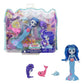 Enchantimals Family Set With Dorinda Dolphin Small Doll & 3 Animal Sibling Figures, Ocean Kingdom Toy Collection
