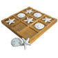 Nautical Crush Trading Starfish Tic Tac Toe Game - 9 x 9 Coastal Beach Decor - White Starfish & Sand Dollars