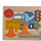 Road Construction Multilayered Wooden Puzzles For Kids, 20 Piece Jigsaw Puzzle For School Kids, Learning Educational Toys Gifts For Boys Girls. Construction Puzzles Sets, Road Construction.